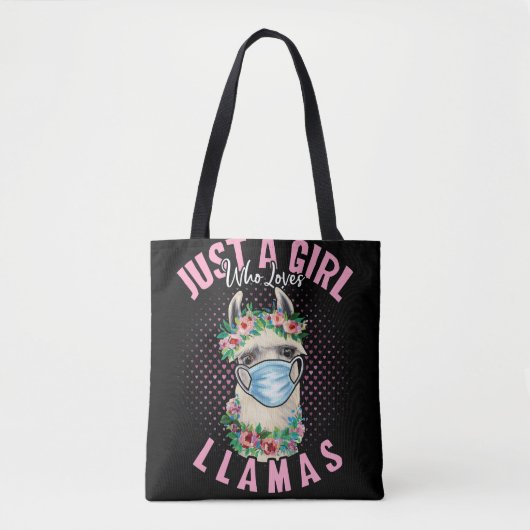 Nur ein Mädchen, das Llamas-Geschenk Liebe Tasche (Vorderseite)