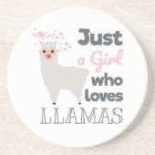 Nur ein Mädchen, das Llamas Getränkeuntersetzer (Vorne)