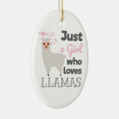 Nur ein Mädchen, das Llamas Keramik Ornament (Rechts)