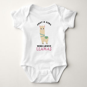 Nur ein Mädchen, das Llamas Liebe Baby Strampler