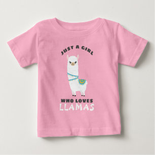 Nur ein Mädchen, das Llamas Liebe Baby T-shirt