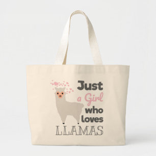 Nur ein Mädchen, das Llamas Liebe Jumbo Stoffbeutel