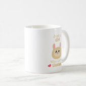 Nur ein Mädchen, das Llamas Liebe Kaffeetasse (VorderseiteRechts)