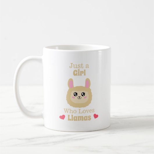 Nur ein Mädchen, das Llamas Liebe Kaffeetasse (Links)