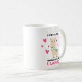 Nur ein Mädchen, das Llamas Liebe Kaffeetasse (VorderseiteRechts)
