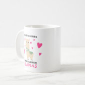 Nur ein Mädchen, das Llamas Liebe Kaffeetasse (Vorderseite Links)