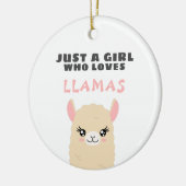 Nur ein Mädchen, das Llamas Liebe Keramik Ornament (Links)