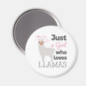 Nur ein Mädchen, das Llamas Liebe Magnet (Vorderseite/Rückseite)