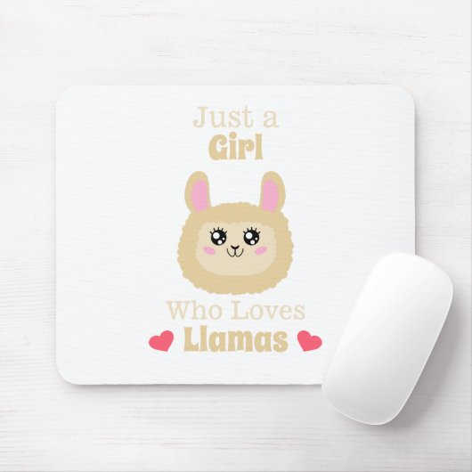 Nur ein Mädchen, das Llamas Liebe Mousepad (Mit Mouse)