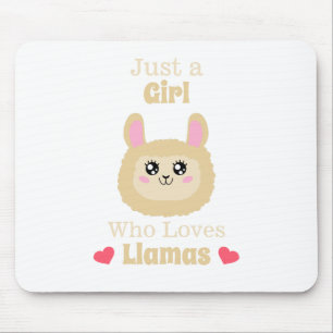 Nur ein Mädchen, das Llamas Liebe Mousepad