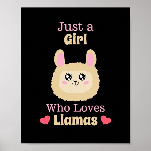 Nur ein Mädchen, das Llamas Liebe Poster (Vorne)