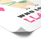 Nur ein Mädchen, das Llamas Liebe Poster (Ecke)