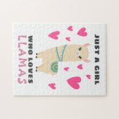 Nur ein Mädchen, das Llamas Liebe Puzzle (Horizontal)
