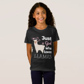 Nur ein Mädchen, das Llamas Liebe T-Shirt (Vorne ganz)