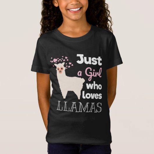 Nur ein Mädchen, das Llamas Liebe T-Shirt (Vorderseite)