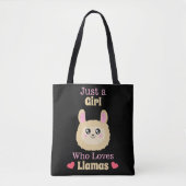 Nur ein Mädchen, das Llamas Liebe Tasche (Vorderseite)