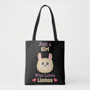 Nur ein Mädchen, das Llamas Liebe Tasche