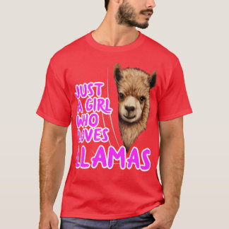 Nur Ein Mädchen Das Llamas Liebt T-Shirt
