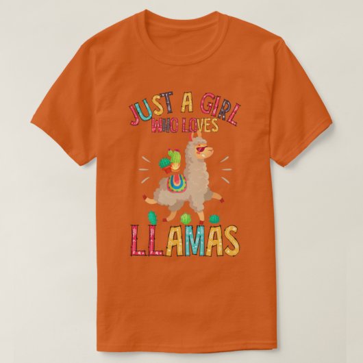 Nur ein Mädchen, das Llamas Niedliche Geschenke vo T-Shirt (Design vorne)