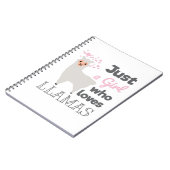 Nur ein Mädchen, das Llamas  Notizblock (Linke Seite)