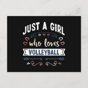Nur ein Mädchen, das lustige Volleyball-Geschenke  Postkarte