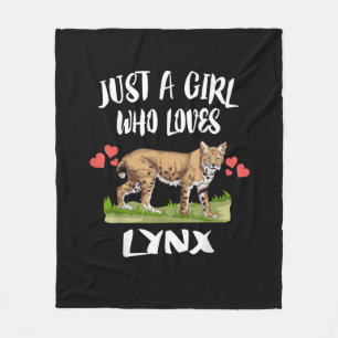 Nur ein Mädchen, das Lynx-Tierkatze Liebe Fleecedecke