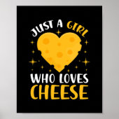 Nur ein Mädchen, das Mac Cheese Funny Food Puff Li Poster (Vorne)