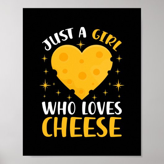 Nur ein Mädchen, das Mac Cheese Funny Food Puff Li Poster (Vorne)