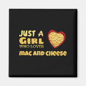 Nur ein Mädchen, das Mac und Käse Liebe Magnet (Vorne)