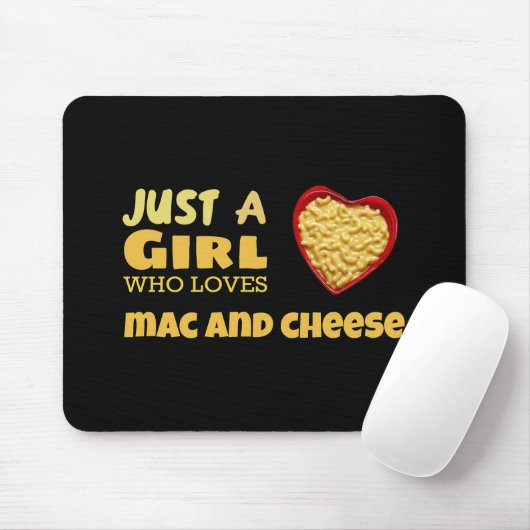 Nur ein Mädchen, das Mac und Käse Liebe Mousepad (Mit Mouse)
