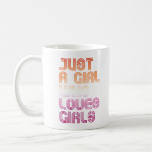 Nur ein Mädchen, das Mädchen liebt Kaffeetasse