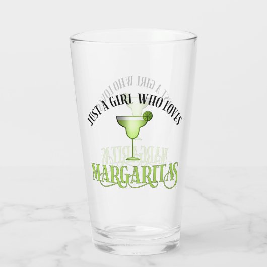 Nur ein Mädchen, das Margaritas Lieben Glas (Rückseite)