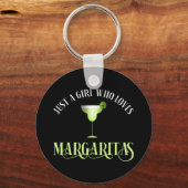 Nur ein Mädchen, das Margaritas Lieben Schlüsselanhänger (Vorderseite)