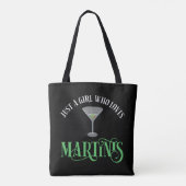 Nur ein Mädchen, das Martinis liebt Tasche (Rückseite)