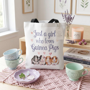 Nur ein Mädchen, das Meerschweinchen liebt Meers Tasche