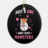 Nur ein Mädchen, das meine Hamster Liebe Keramik Ornament (Links)