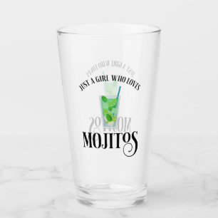 Nur ein Mädchen, das Mojitos Lieben Glas