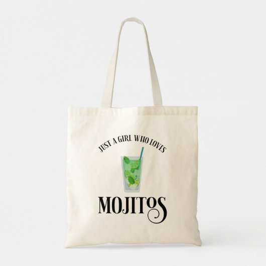 Nur ein Mädchen, das Mojitos Lieben Tragetasche (Rückseite)