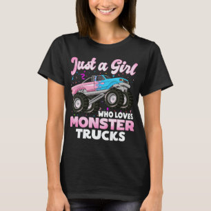 Nur ein Mädchen, das Monstertrucks liebt, süße Mäd T-Shirt