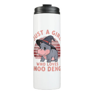 Nur ein Mädchen, das Moo Deng Funny Niedlich Baby Thermosbecher