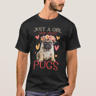 Nur ein Mädchen, das Mops Liebe - Hundebesitzer Ti T-Shirt