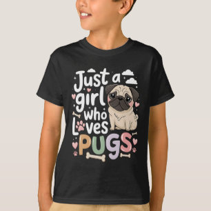Nur ein Mädchen, das Mops Lieben Hunde Tierfreunde T-Shirt