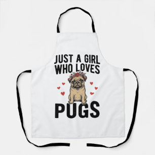 Nur ein Mädchen, das Mops-Old-Shirt-Hunde Design l Schürze