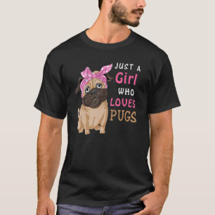 Nur ein Mädchen, das Mops süße Mops-Hunde für Mädc T-Shirt