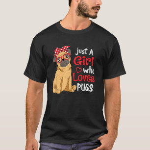 Nur ein Mädchen, das Möpsen Liebe - Niedliche Mops T-Shirt