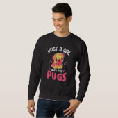 Nur ein Mädchen, das Möpsen Lieben Mops Sweatshirt (Vorne ganz)