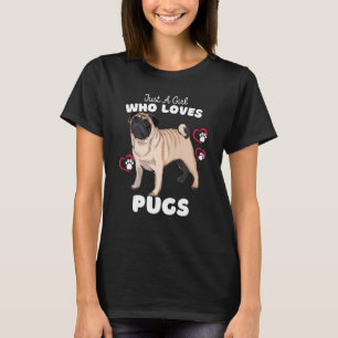 Nur ein Mädchen, das Möpsen Lieben Niedlich Mops K T-Shirt