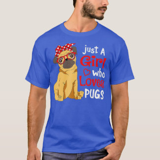 Nur ein Mädchen, das Möpsen Lieben - Niedlicher Mo T-Shirt
