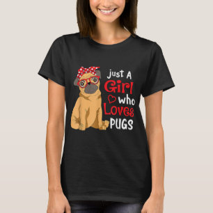 Nur ein Mädchen, das Möpsen Lieben - Niedlicher Mo T-Shirt