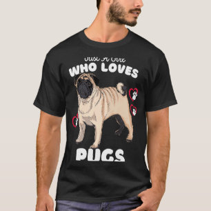Nur ein Mädchen, das Möpsen Niedlich Mops Lieben K T-Shirt